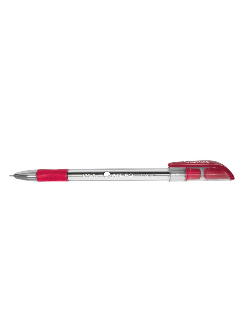 10-Piece Smart Grip Ball Pen Fine Tip Red Ink