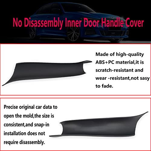 GEATaaT Door Pull Handle Covers Compatible with BMW X5 Series F15/F85 2014-2018, BMW X6 Series F16/F86 2015-2018(3PCS)(Black) - Image 3