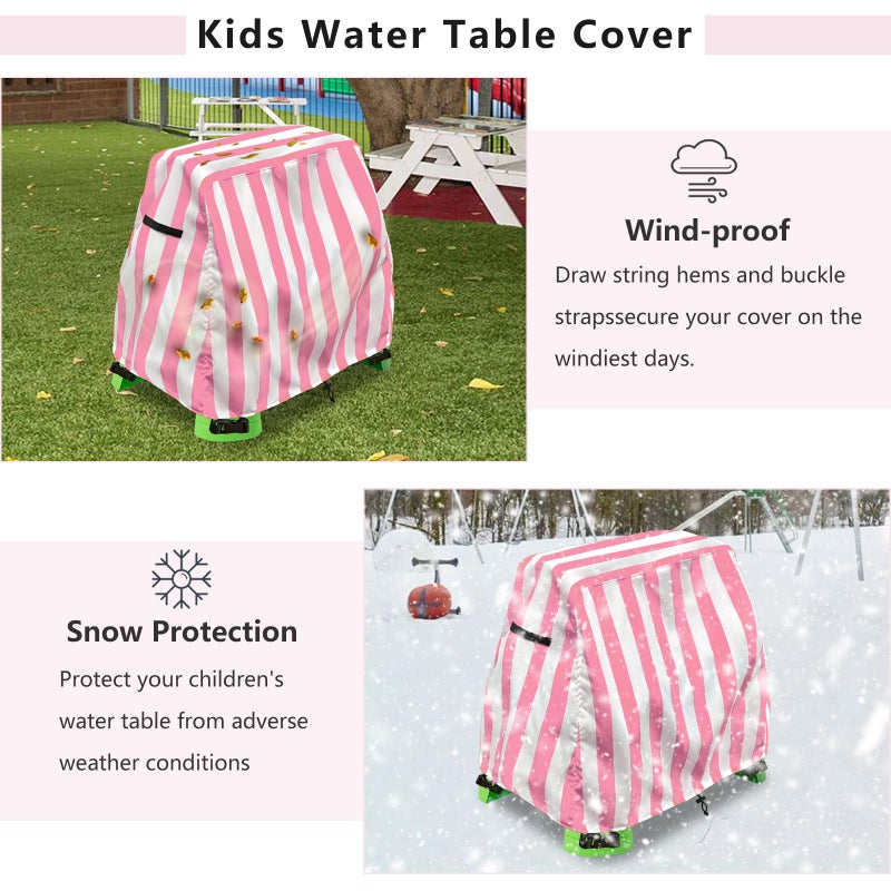 Aacabo Kids Water Table Cover Fit Rain Showers Splash Pond Water Table,Waterproof Dust Proof Anti-UV Outdoor Toys Cover-Cover only - Image 4