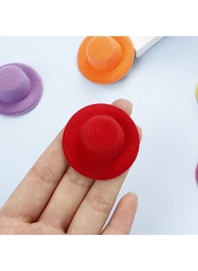 10 قطع من القبعات الحمراء الصغيرة للحرف اليدوية ومشاريع DIY وحفلات وزينة عيد الميلاد - Image 4