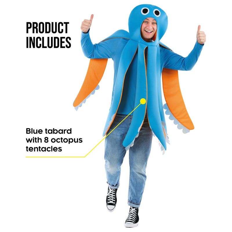 fun shack Adult Octopus Costume, Sea Creature Costume, Under The Sea Costumes, Halloween Costumes for Men - Image 2
