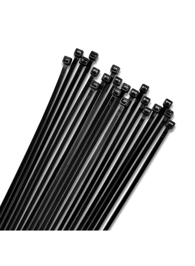 Bolt Dropper 12" Inch Zip Ties Black (100 Pack), 40lb Strength, Nylon Cable Wire Ties, . - Image 1