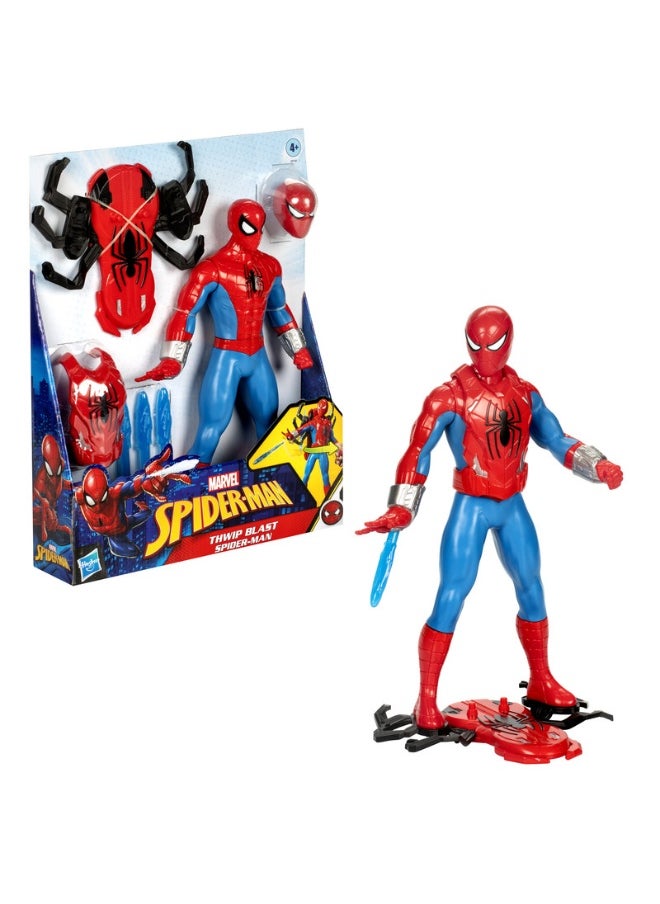 SPIDERMAN - Marvel Spider-Man Thwip Blast Spider-Man Action Figure with Accessories, 11-Inch-Scale Super Hero Toys for Kids Ages 4 and Up - Image 1