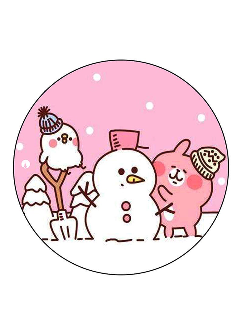 RKN Animals Printed Mouse Pad Round  Multicolour