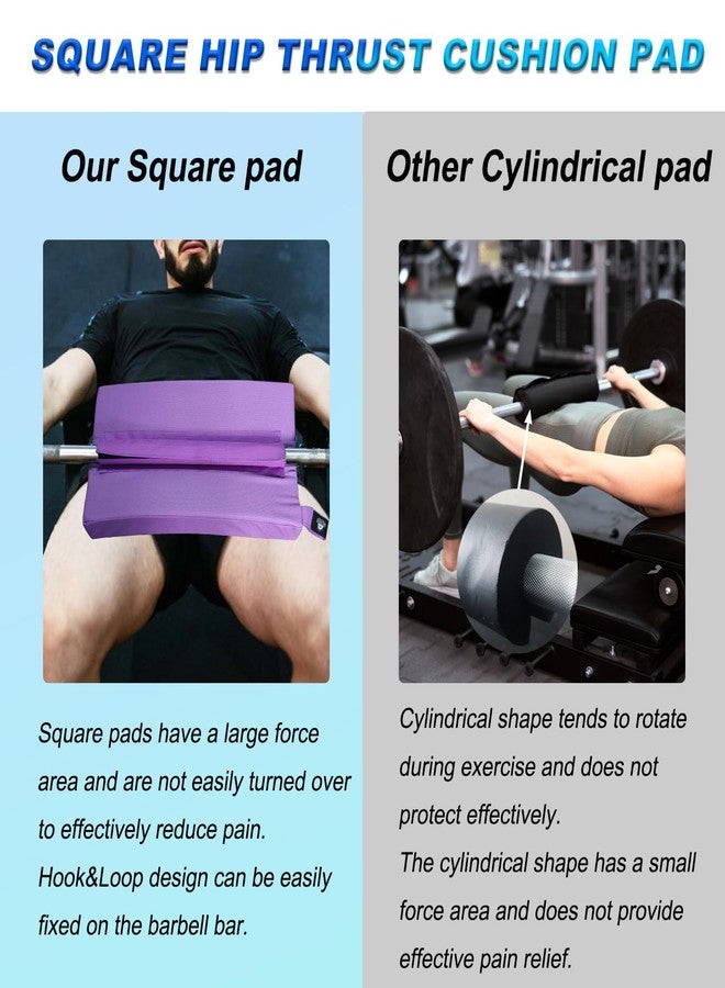 Lights Mountain Square Hip-Thrust Pad Protective Extra Thick foam pad for Barbell Weightlifting Hip Thrusts and Glute Bridges Workouts Home Gym Equipment - Image 4