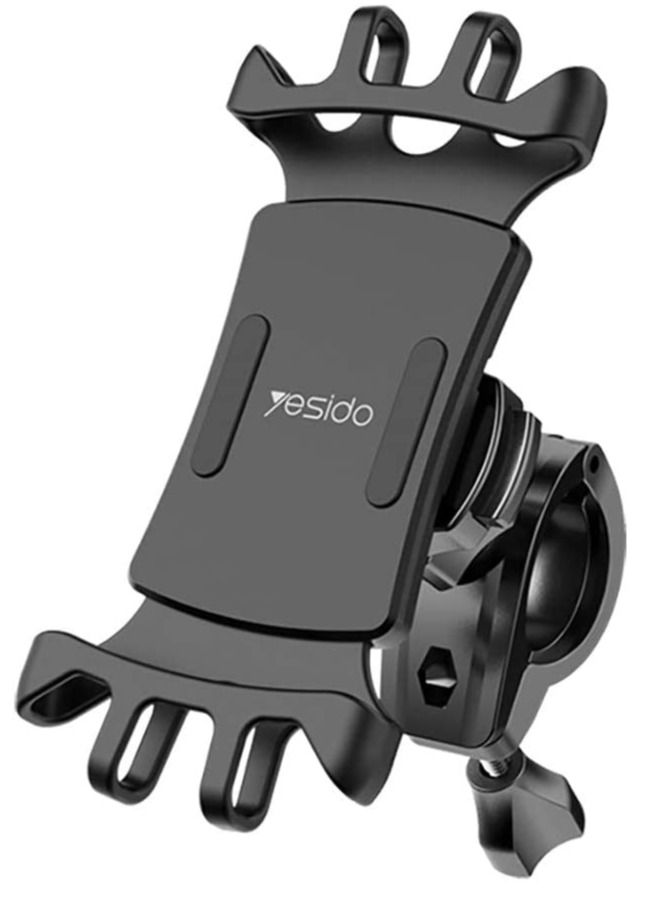 Yesido C66 Bike Bicycle Motorcycle Mobile Phone Holder Mount Universal 360 Degree Adjustable Rotation Compatible With Iphone 12 Mini/12/12 Pro, Samsung Galaxy S21/20 Or Note, Huawei And More - Image 1