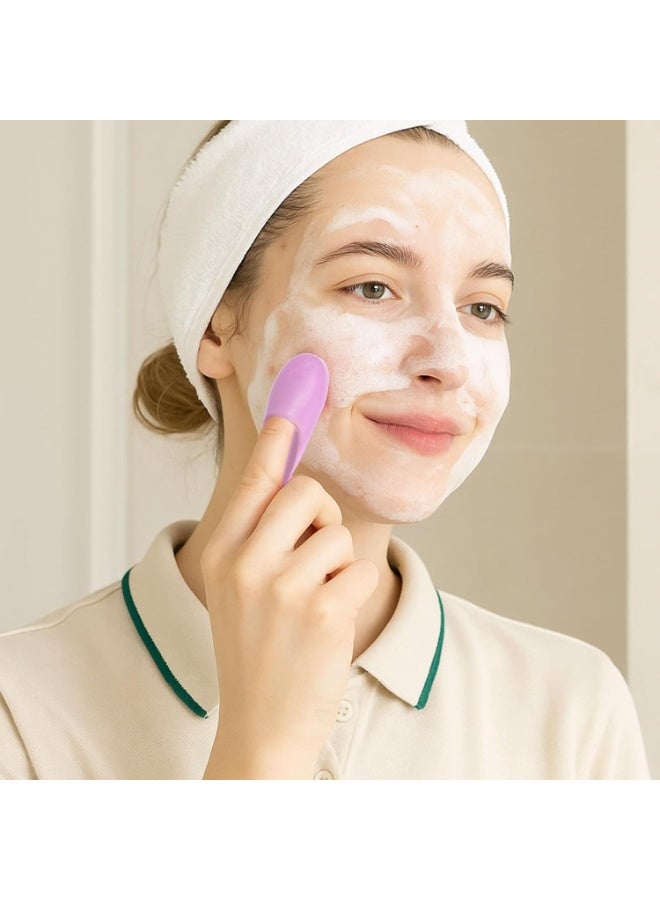 8 قطع من فرش تنظيف الوجه المصنوعة من السيليكون، فرش ناعمة لتنظيف مسام الوجه، فرش تنظيف أنف يدوية لطيفة، للبشرة الحساسة، إزالة الرؤوس السوداء، التقشير، التدليك، التنظيف، 4 ألوان - Image 5