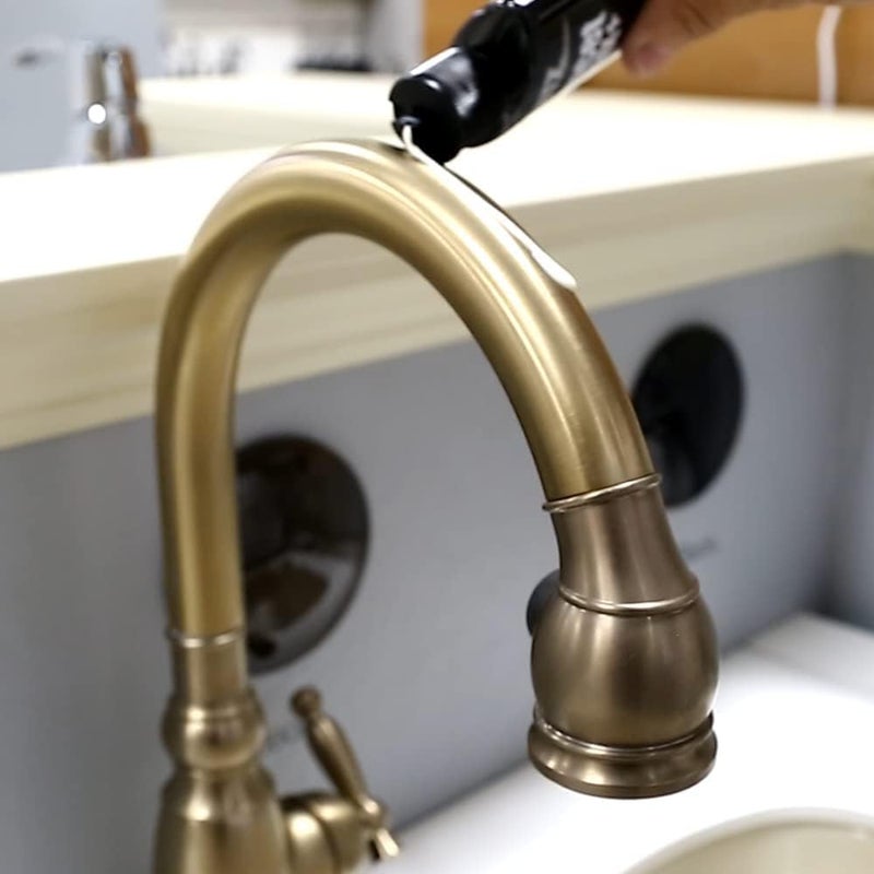 Flitz شمع صنبور فليتس بلس - زجاجة 7.6 أونصة من منظف وملمع صنابير مصنوع في الولايات المتحدة، قائم على الماء لإزالة بقع الماء، بصمات الأصابع، وأكثر - شمع معدني للنحاس، النيكل، الكروم، النحاس الأصفر - ملمع جرانيت (عبوة واحدة) - Image 3