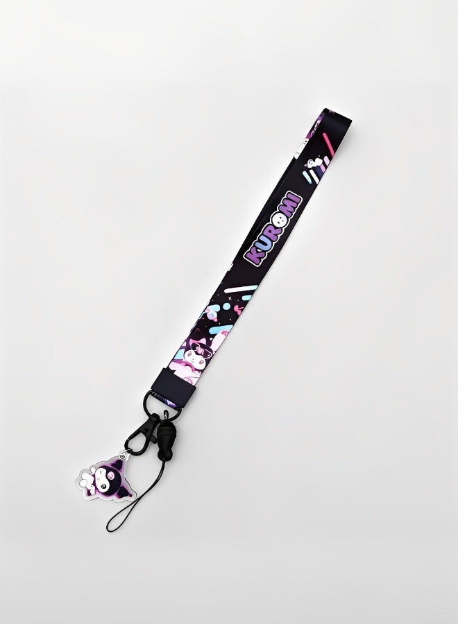 Sanrio 2 Pieces of Printed Lanyard Neck Strap Multi Color Stylish Design Detachable Metal Hook and Card Holder Universal for Mobile Phones ID Cards Keys and Badges Durable Polyester Fabric - Image 4