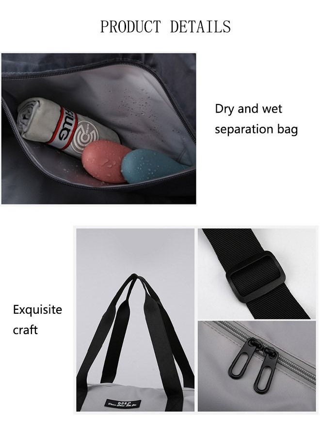 DUNISO - Sports Gym Bag with Wet Pocket & Shoes Compartment, Weekender Overnight Bag for Travel Gym Yoga Travel Duffel Bag for Men and Women Lightweight - Image 1