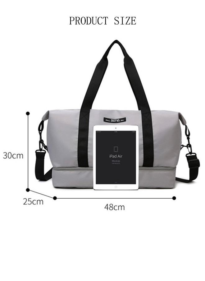 DUNISO - Sports Gym Bag with Wet Pocket & Shoes Compartment, Weekender Overnight Bag for Travel Gym Yoga Travel Duffel Bag for Men and Women Lightweight - Image 1