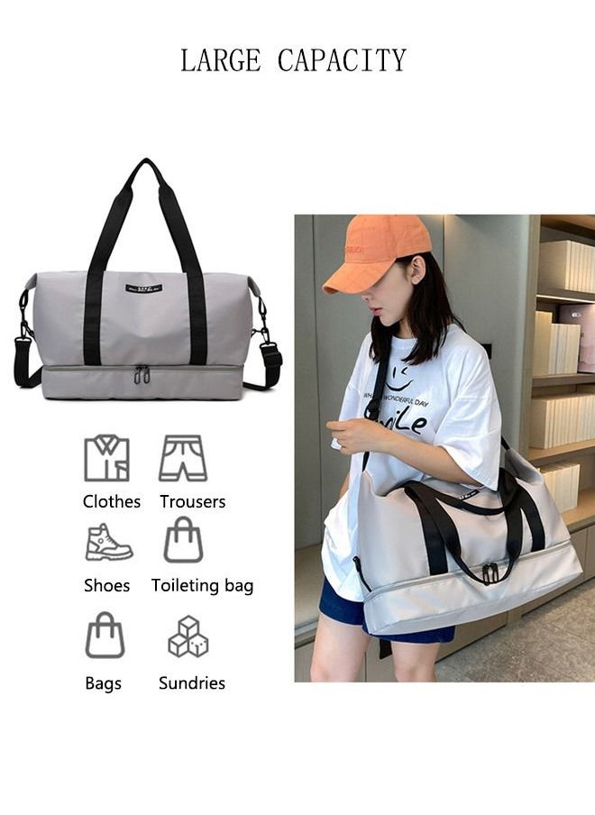 DUNISO - Sports Gym Bag with Wet Pocket & Shoes Compartment, Weekender Overnight Bag for Travel Gym Yoga Travel Duffel Bag for Men and Women Lightweight - Image 1