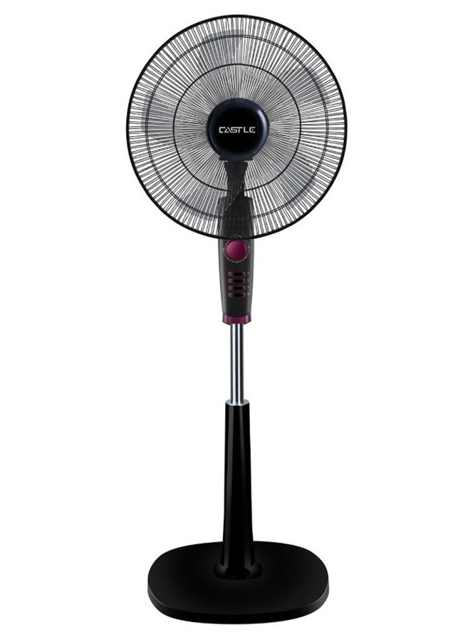 كاسل كاسيل مروحة ستاند 18 بوصة 6 ريشة 3 سرعات, أسود - FAS 2218