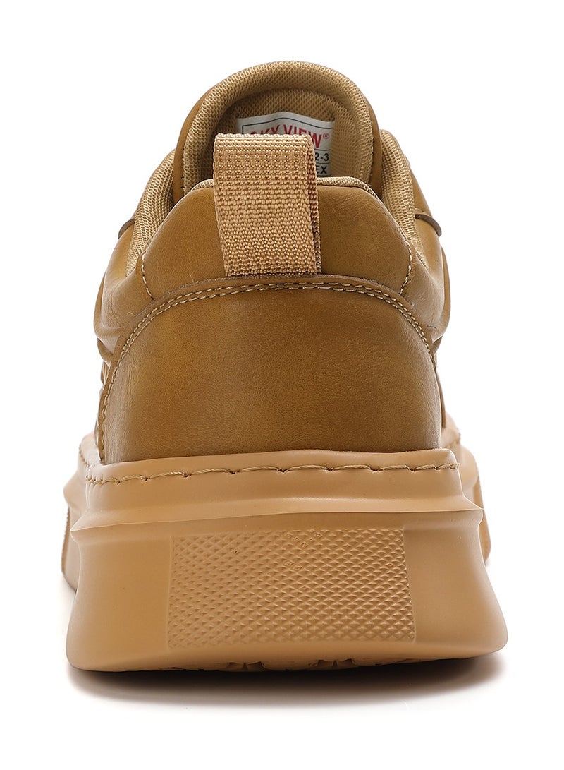 Sky View SKY VIEW Men's Fashion Shoes Ultrafine Fiber Vamp Casual Shoes For Men Non Slip Lace Up Chunky Sneakers Cushioned And Lightweight Low Top Walking Shoes  - Image 4