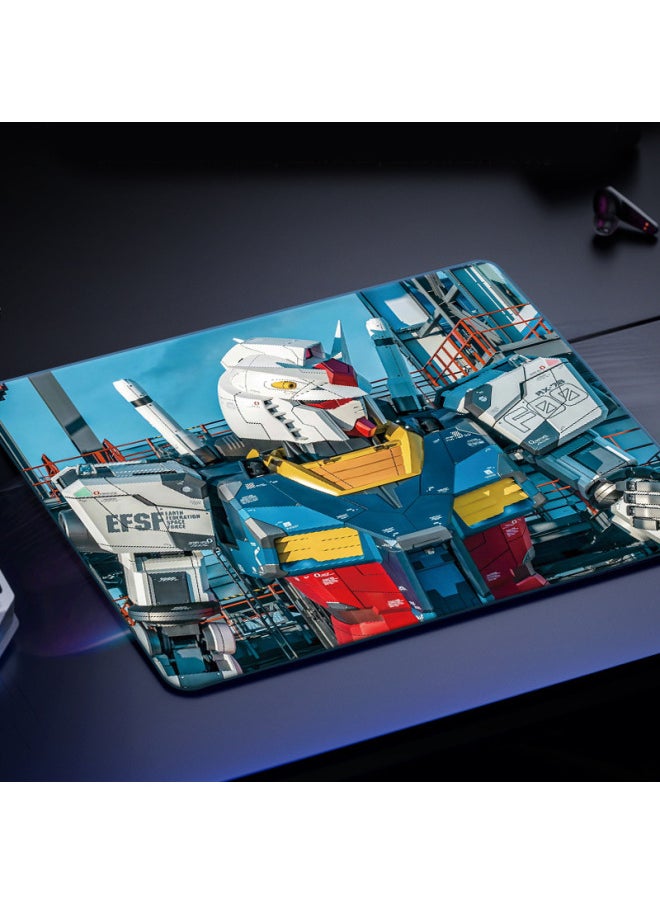 Generic - Gundam Cartoon Mouse Pad Game Mat Small Computer Table Mat Precision Lock Edge Desk Mat Mat-Color:300*250*3mm-Pattern:F-A5-11 - Image 1