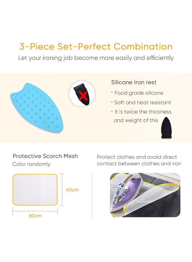YQMAJIM Upgraded Thick Ironing MatTravel Ironing Blanket Ironing PadPortable DoubleSide UsingHeat Resistant Pad Cover for WasherDryerTable TopCountertopIroning Board for Small Space 22 x 47 inch  - Image 3