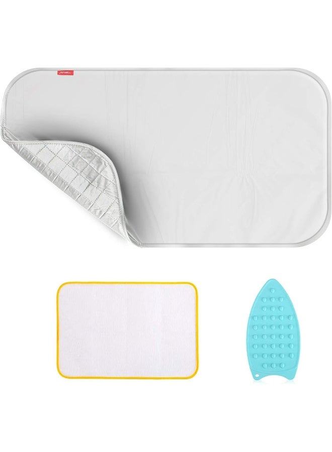 YQMAJIM Upgraded Thick Ironing MatTravel Ironing Blanket Ironing PadPortable DoubleSide UsingHeat Resistant Pad Cover for WasherDryerTable TopCountertopIroning Board for Small Space 22 x 47 inch  - Image 4
