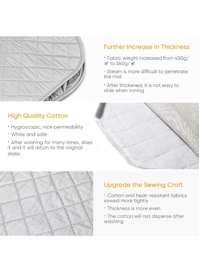 YQMAJIM Upgraded Thick Ironing MatTravel Ironing Blanket Ironing PadPortable DoubleSide UsingHeat Resistant Pad Cover for WasherDryerTable TopCountertopIroning Board for Small Space 22 x 47 inch  - Image 2