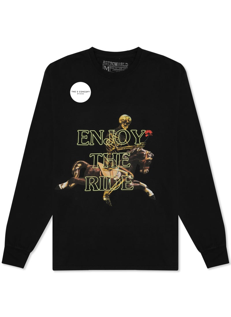 Travis Scott - Enjoy The Ride Long Sleeve T-Shirt Black - Image 1