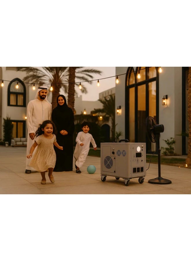 CRONY EB-S1500 2400W Hybrid Gasoline & LiFePO4 Power Station with 550W Engine, 2400Wh Capacity, Dual Fuel Charging, 400W Solar Input, 110V/220V AC Outputs for Extended Outdoor Home Emergency Power Supply - Image 3