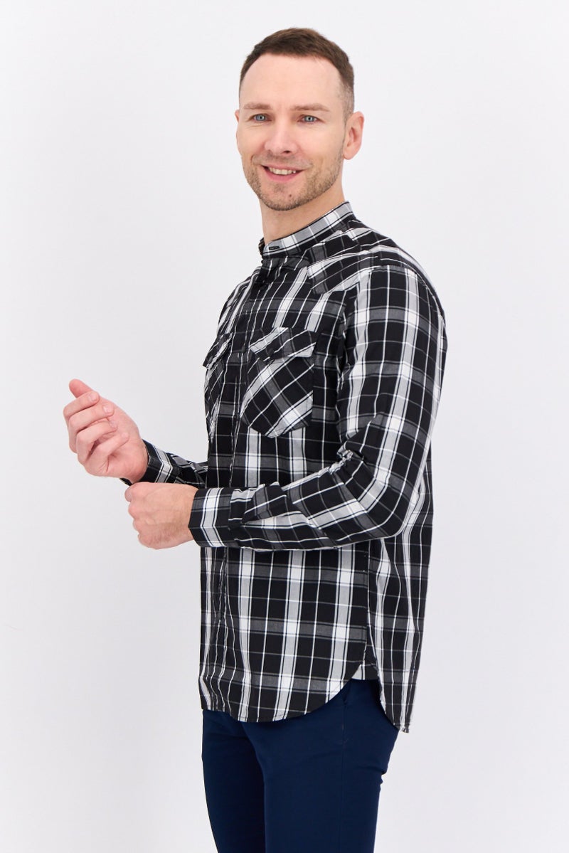 GAS Men Regular Fit Plaid Long Sleeves Casual Shirt, Multicolor - Image 2