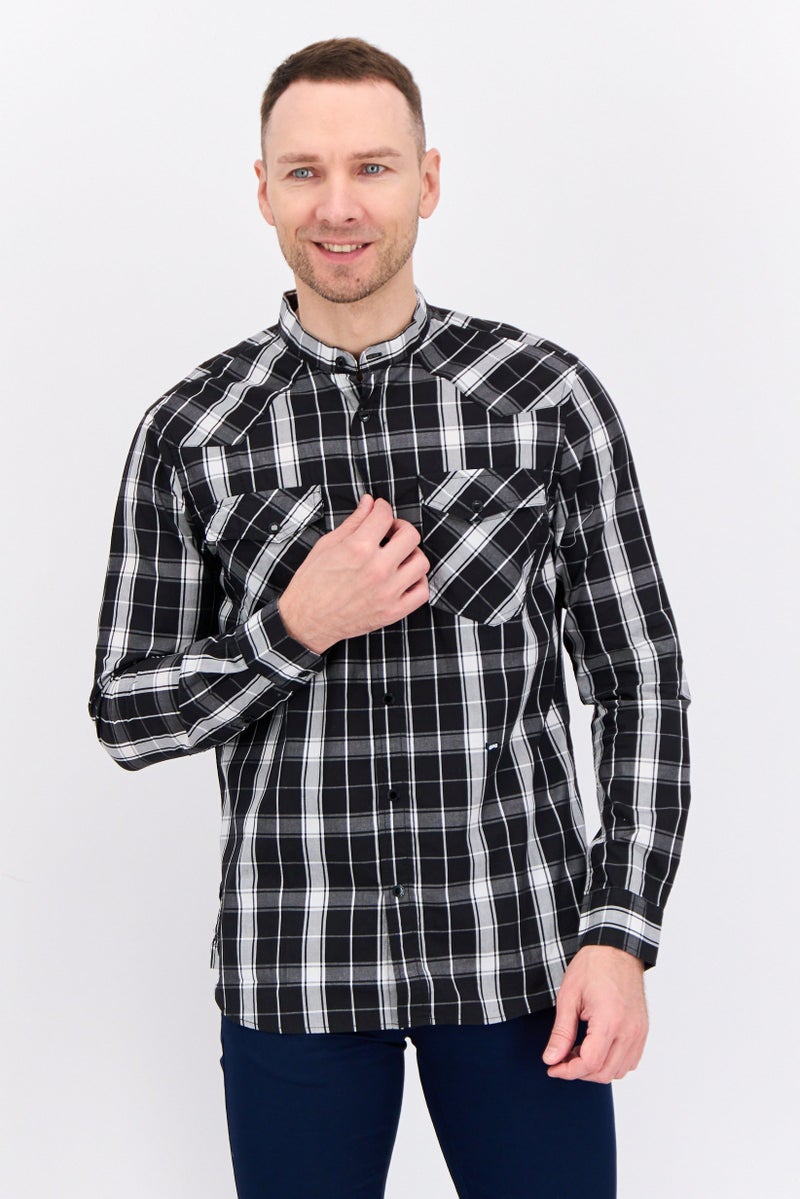 GAS Men Regular Fit Plaid Long Sleeves Casual Shirt, Multicolor - Image 1