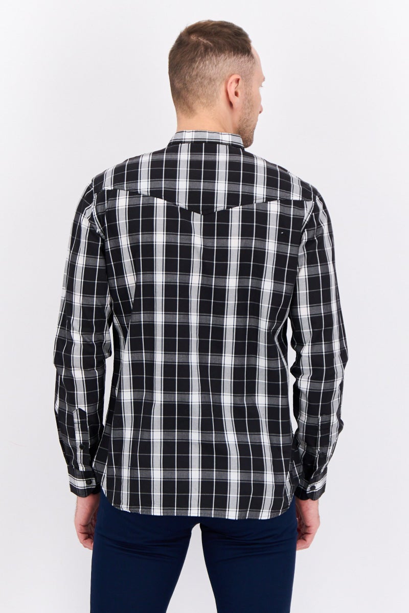 GAS Men Regular Fit Plaid Long Sleeves Casual Shirt, Multicolor - Image 3