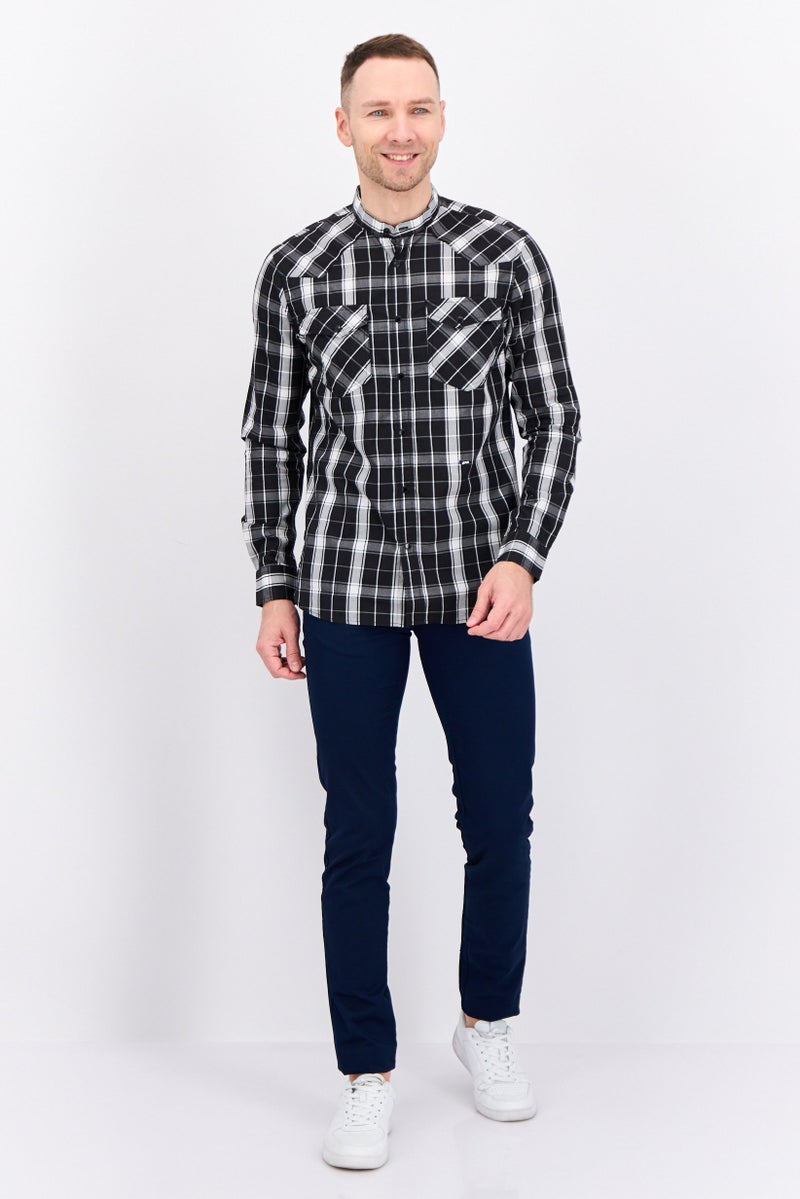 GAS Men Regular Fit Plaid Long Sleeves Casual Shirt, Multicolor - Image 4