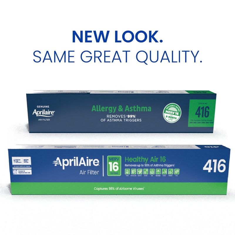 Aprilaire AprilAire 416 Replacement Filter for AprilAire Whole House Air Purifiers  MERV 16 Allergy Asthma  Virus 16x25x4 Air Filter Pack of 1  - Image 2