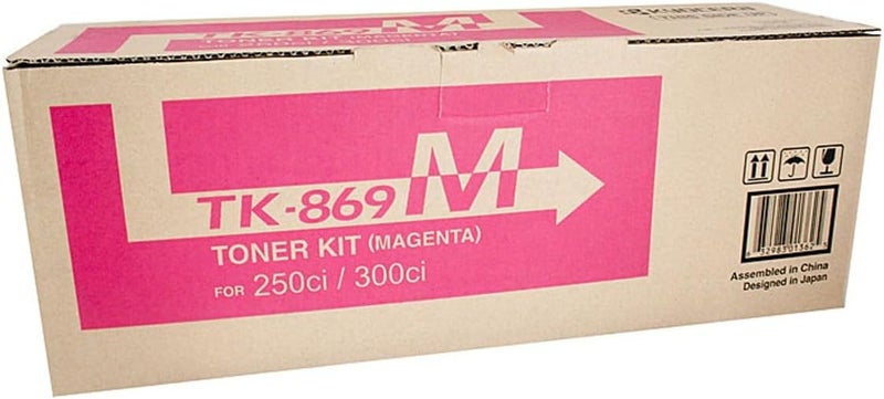 Kyocera 1T02JZBCS0 Model TK869M Magenta Toner Cartridge For use with KyoceraCopystar CS250ci CS300ci TASKalfa 250ci and 300ci Color Multifunction Laser Printers