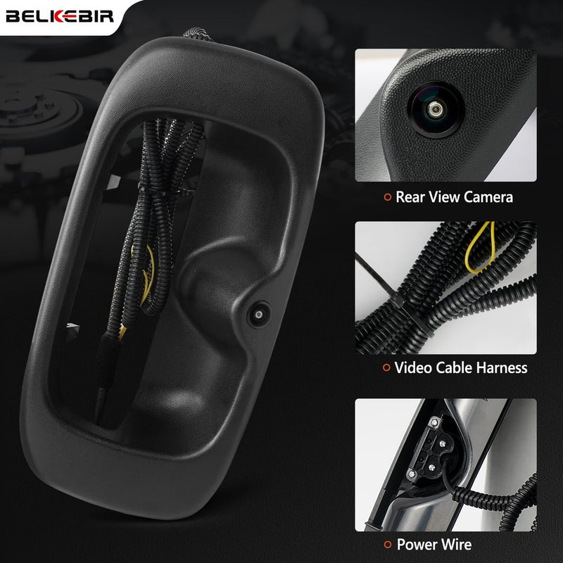 BELKEBIR Tailgate Handle Backup Camera Compatible with 1999-2006 Chevy Silverado GMC Sierra 1500 2500 3500 HD Waterproof Reversing Rear View Back Up Camera, Tailgate Handle Backup Kit Replaces# 15228541 - Image 5