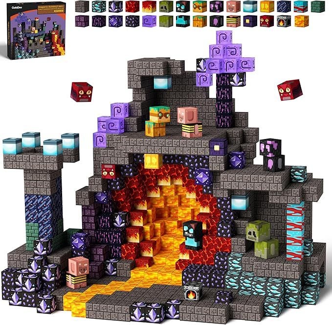Noon's Hottest New Kids' Building Blocks - 3D Magnetic Cube Christmas DIY Toys - Image 1