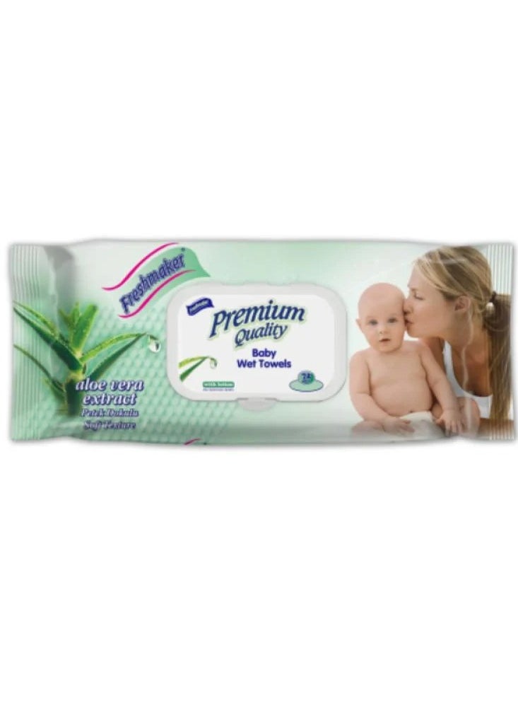 Freshmaker Premium Quality Aloe Vera Wet Wipes 72 Wipes 