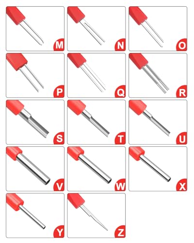 DAYDOOR Terminal Removal Tool Kit, 26 Pcs Depinning Tool Pin Removal Tool Kit, Connector Pin Removal Tool, Pin Extractor Tool Kit for Automotive Car Universal Vehicle Wire Harness（Red） - Image 5