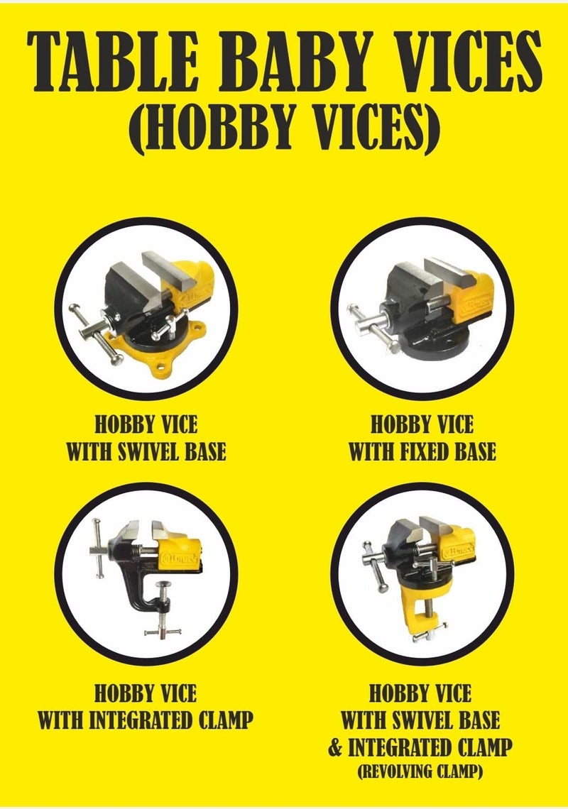 CLIMAX TABLE BABY VICE REVOLVING CLAMP 50MM [PROFESSIONAL] 2" INCH - Image 3