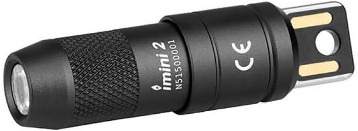 OLIGHT IMINI 2 Tiny Keychain Torch 50 Lumens Rechargeable Quick-Release Keychain Flashlight (Black) - Image 1