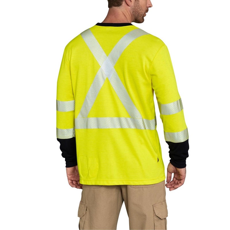 Carhartt Men's Big-Tall Flame Resistant High Visibility T-Shirt Class 3, Brite Lime, Medium - Image 2
