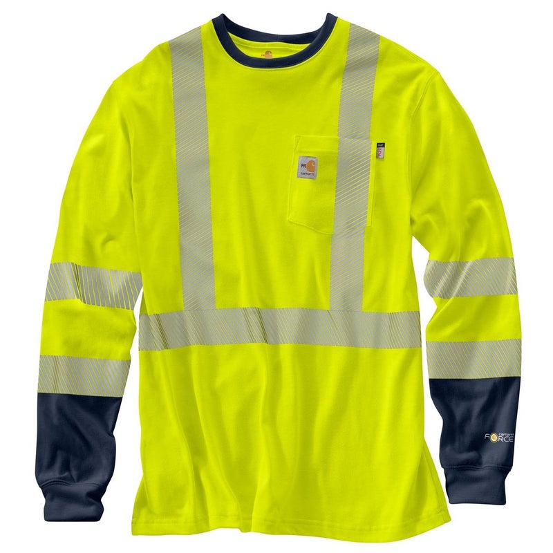Carhartt Men's Big-Tall Flame Resistant High Visibility T-Shirt Class 3, Brite Lime, Medium - Image 3