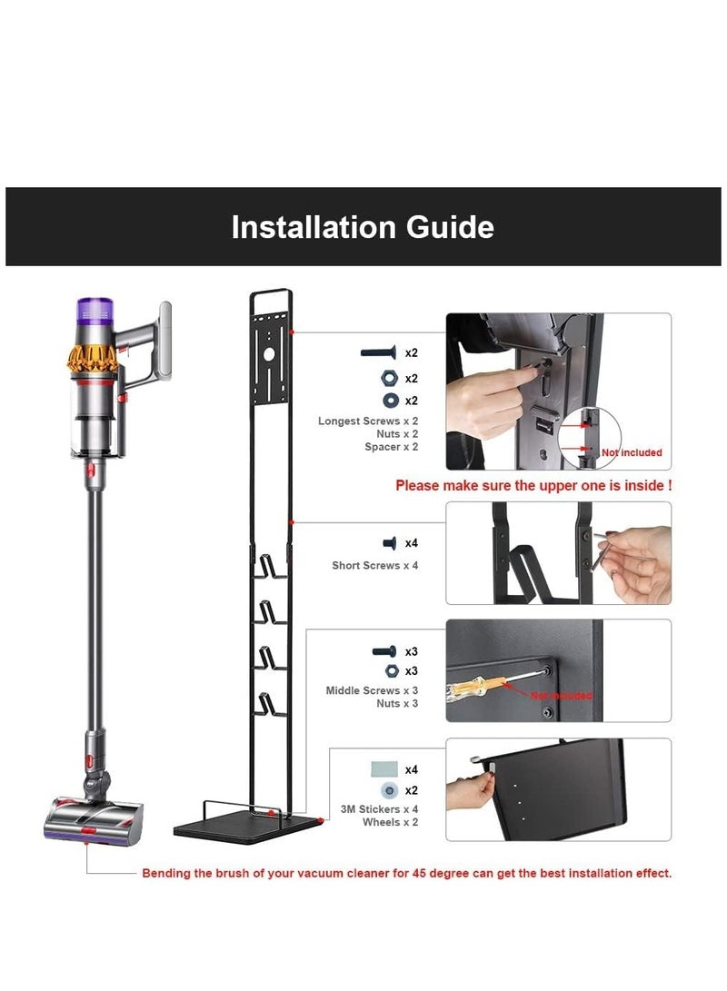 XICEN حامل مكنسة كهربائية لـ Dyson V11 V10 V8 V7 V6، حامل معدني ثابت للتخزين لـ Dyson DC30 DC31 DC34 DC35 DC58 DC59 DC62 المكانس الكهربائية اللاسلكية وملحقاتها  - Image 5