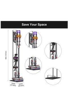 XICEN Vacuum Cleaner Stand for Dyson V11 V10 V8 V7 V6, Stable Metal Storage Bracket Stand Holder for Dyson Handheld DC30 DC31 DC34 DC35 DC58 DC59 DC62 Cordless Vacuum Cleaners & Accessories  - Image 3