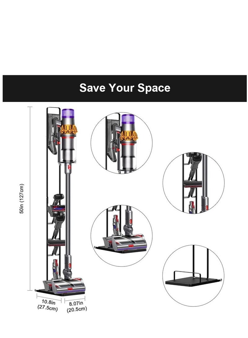 XICEN حامل مكنسة كهربائية لـ Dyson V11 V10 V8 V7 V6، حامل معدني ثابت للتخزين لـ Dyson DC30 DC31 DC34 DC35 DC58 DC59 DC62 المكانس الكهربائية اللاسلكية وملحقاتها  - Image 3