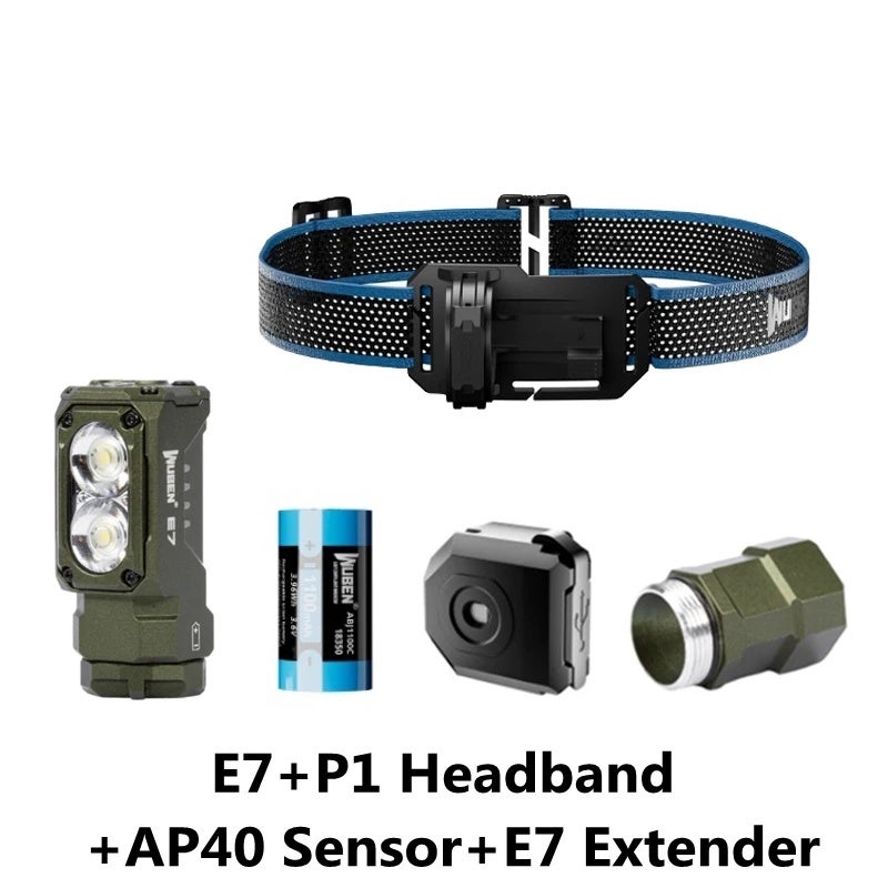 Wuben E7 Headlamp 1800Lumens 180 Beam Range Portable Waterproof Magnetic Rechargeable Flashlight For Outdoor Camping Running - Image 1