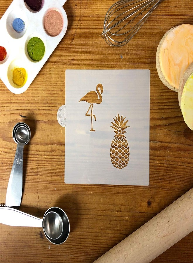 Designer Stencils Flamingo and Pineapple Cookie and Craft Stencil | Reusable Painting Stencils for DIY Crafts Scrapbooking | CM121 by Designer Stencils - Image 3