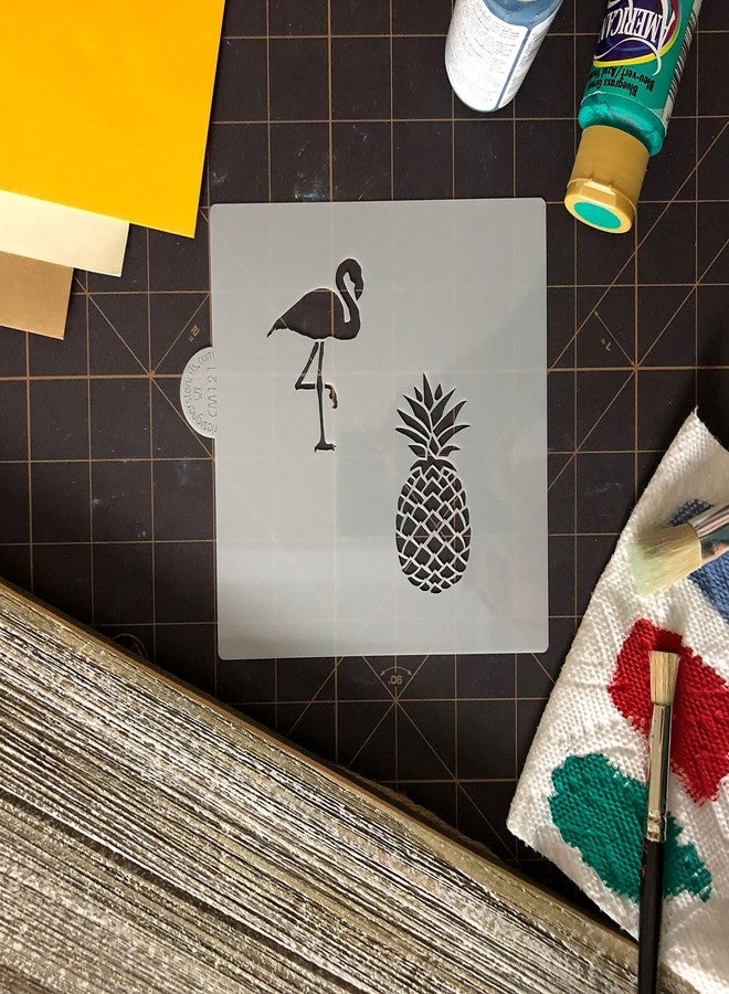 Designer Stencils Flamingo and Pineapple Cookie and Craft Stencil | Reusable Painting Stencils for DIY Crafts Scrapbooking | CM121 by Designer Stencils - Image 4