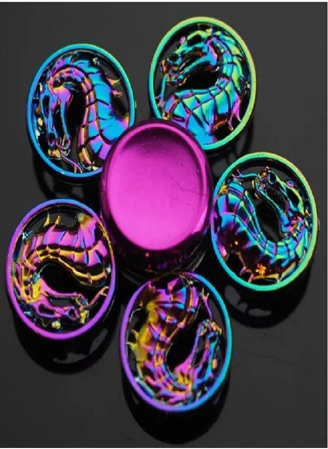 5 Circles Dragon Head Sign Fidget Spinner - Durable and Portable Handheld for Comfort and Focus Fidget Spinner