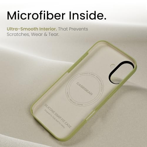 CASEGEAR Silicone Snap Fit Back Cover Case Compatible with iPhone 17 | 8 Feet Drop Protection | Compatible with MagSafe | 360° Protection | Shockproof & Scratch Resistant | Moss Green - Image 4