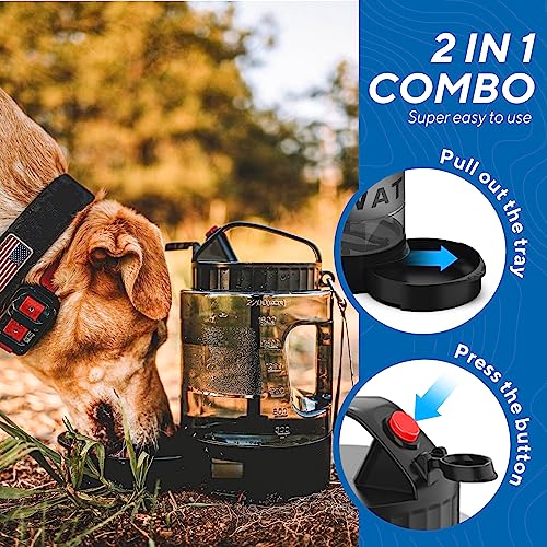 lesotc Portable Dog Travel Water Bottle, 77oz Large Travel Water Bowl for Dogs Camping Hiking Beach Hunting Essentials, Big Pet Bottles Bowl Water Dispenser for On The Go Park Car Walking Accessories - Image 2
