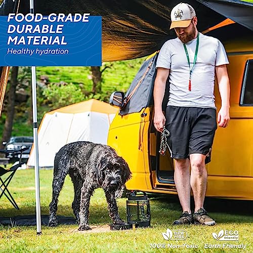 lesotc Portable Dog Travel Water Bottle, 77oz Large Travel Water Bowl for Dogs Camping Hiking Beach Hunting Essentials, Big Pet Bottles Bowl Water Dispenser for On The Go Park Car Walking Accessories - Image 3