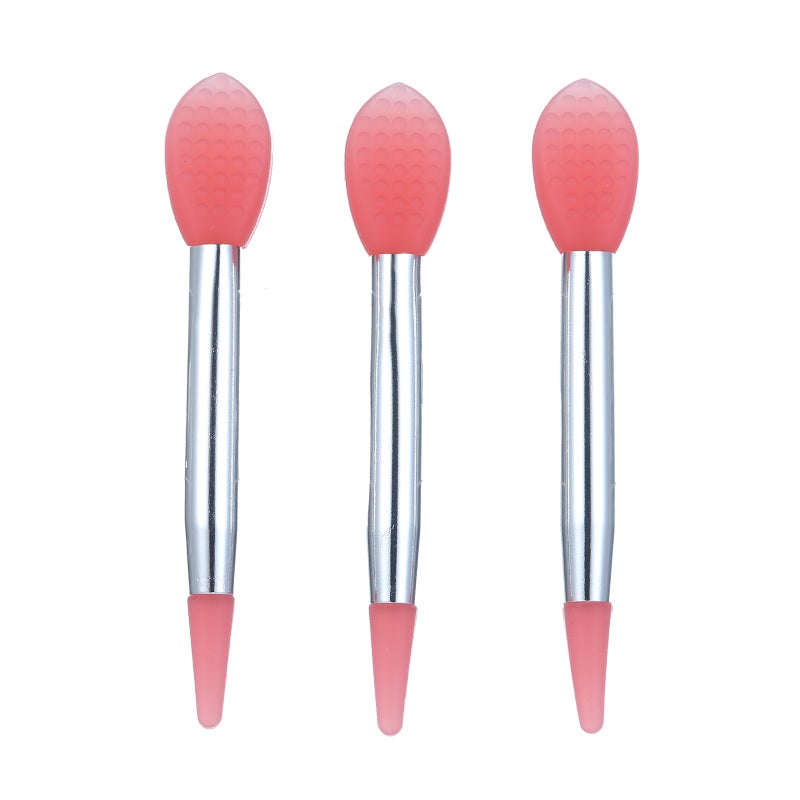 10pcs Silicone Lip Brush Set Small Makeup Brushes Lipstick Applicator Brushes with 2 Anti-lost Cover for Lip Care Makeup Use - Image 2