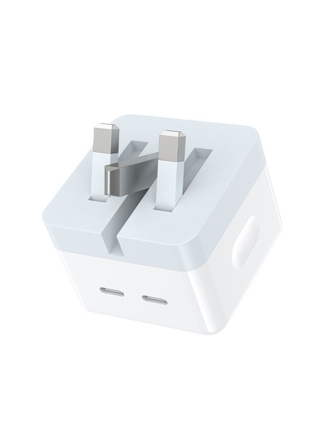 SEEKEN 50W Spectra Type C to C Ports Universal Travel  Adapter- White | Fast Charging | Campatible with Iphone and Samsung | 2 in 1 | Compact | Power Delivery | Premium Design | High-Quality. - Image 4